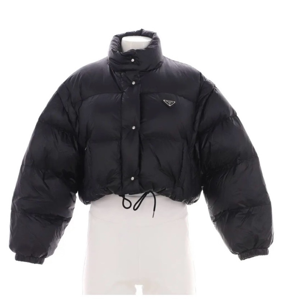 Prada black cropped puffer